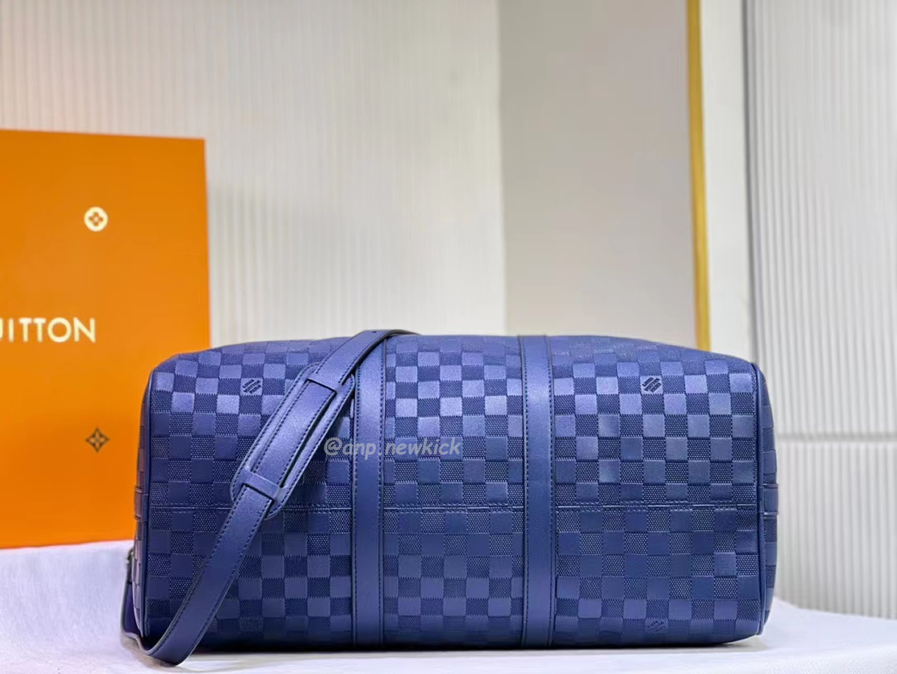 Louis Vuitton Keepall Bandouliere Monogram 50 Navy Duffel Bag (33) - www.newkick.vip